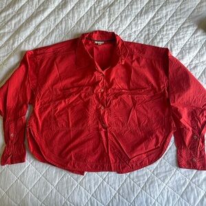 Pilcro Red Button-Up Shirt
